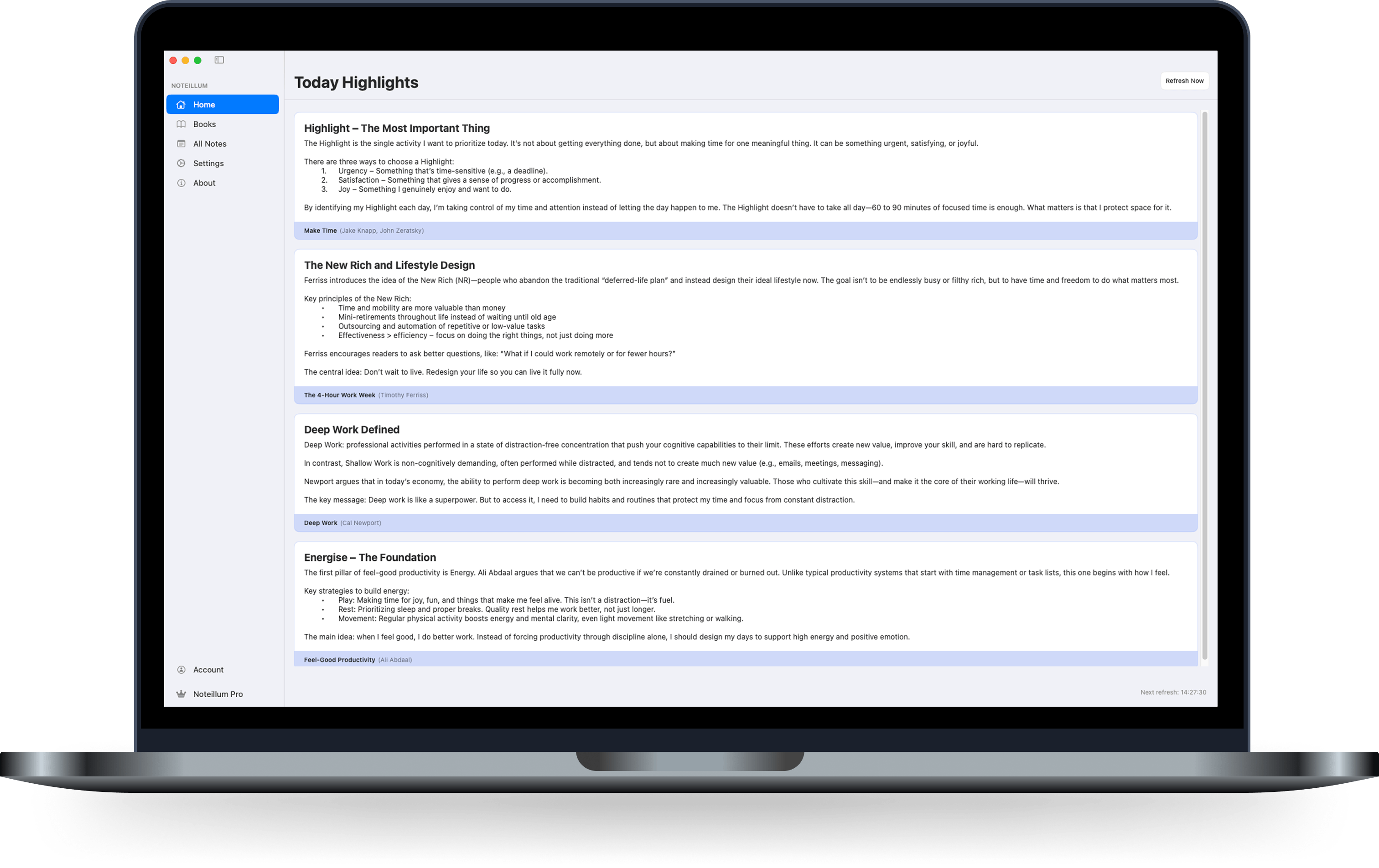 Noteillum macOS App Mockup