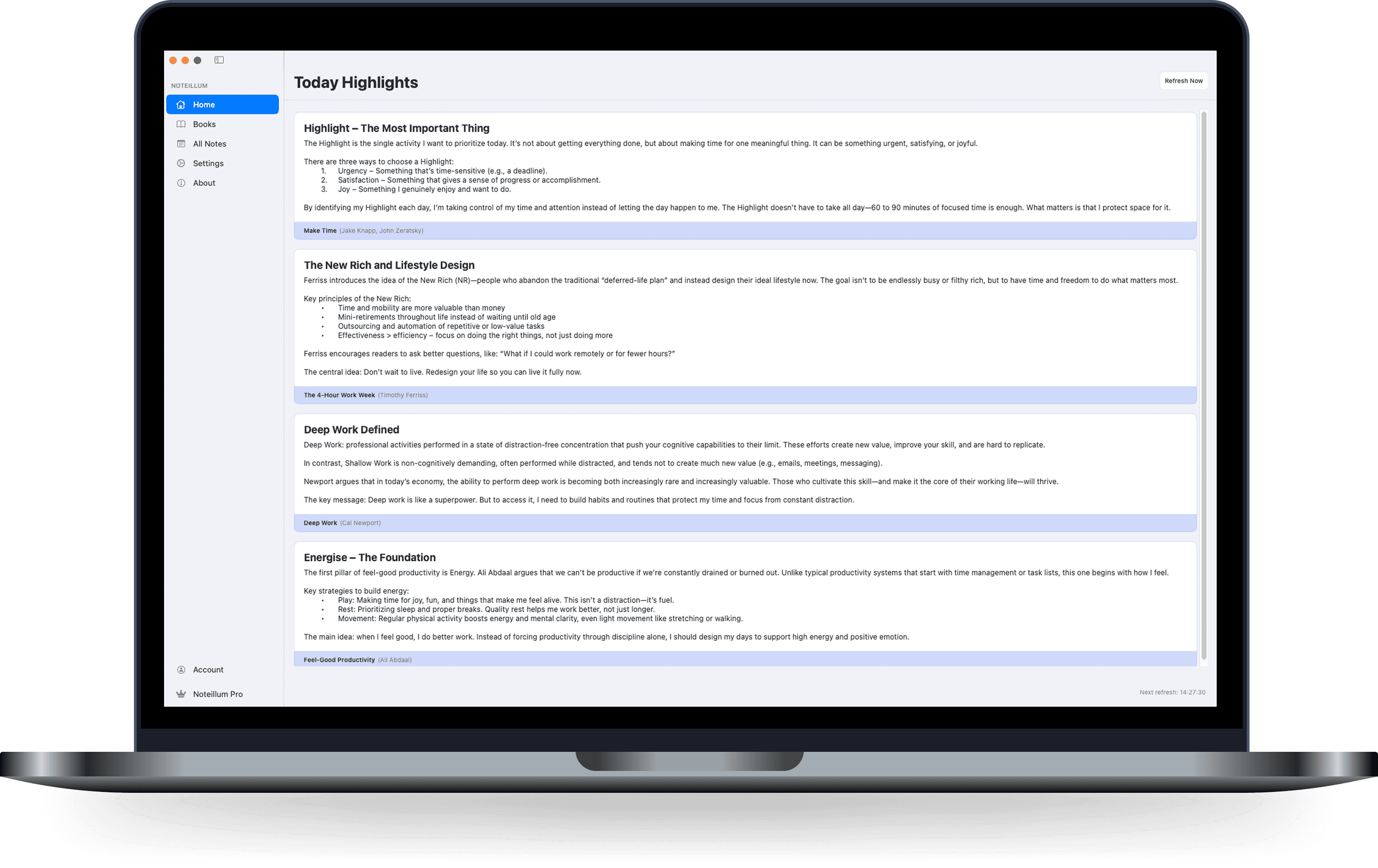 Noteillum macOS App Mockup